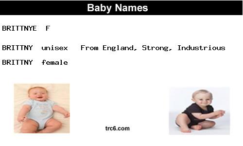 brittnye baby names